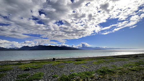 alaska homerspit kachemakbay clouds mountains beach bay sky landscape outdoor