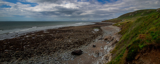Coastal Path Views. Cau Du, Near Tywyn, Wales, UK.