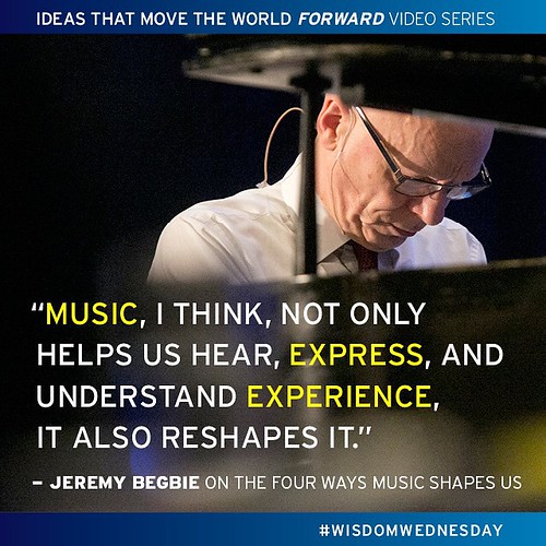 Duke Divinity professor Jeremy Begbie shared these wise words reflecting on how music shapes the human experience, often speaking when words fail. What do these wise words mean to you? #‎DukeForward ‪#‎WisdomWednesday‬ Learn more about @DukeForward's 'Ide