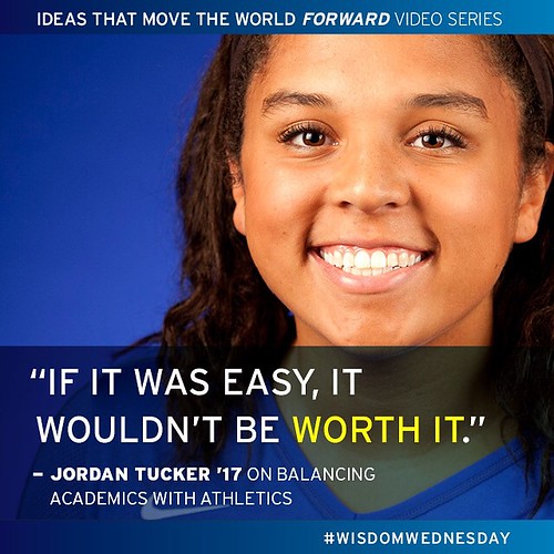 This week on Ideas that Move the World Forward: Jordan Tucker ’17, middle hitter on the Duke women’s volleyball team, shares why it's challenging to be a committed athlete and student--but also why it's worth it. http://bit.ly/dukeideas.