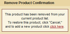 Remove Product Confirmation Web Dialogue | by maymaym