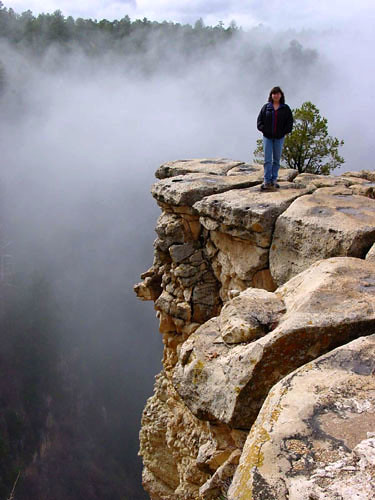 cliff and clouds