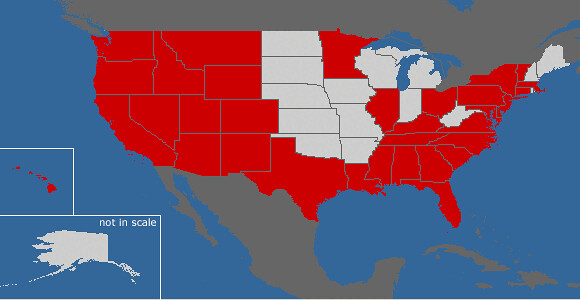 US states I've been to