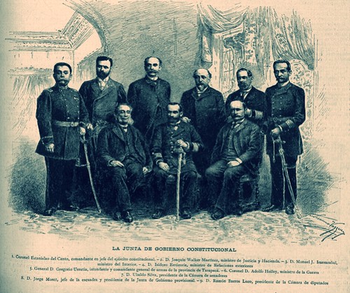1891 iquique, la autodenominada Junta de Gobierno Constitucional, basada en una foto de don Emil Courret