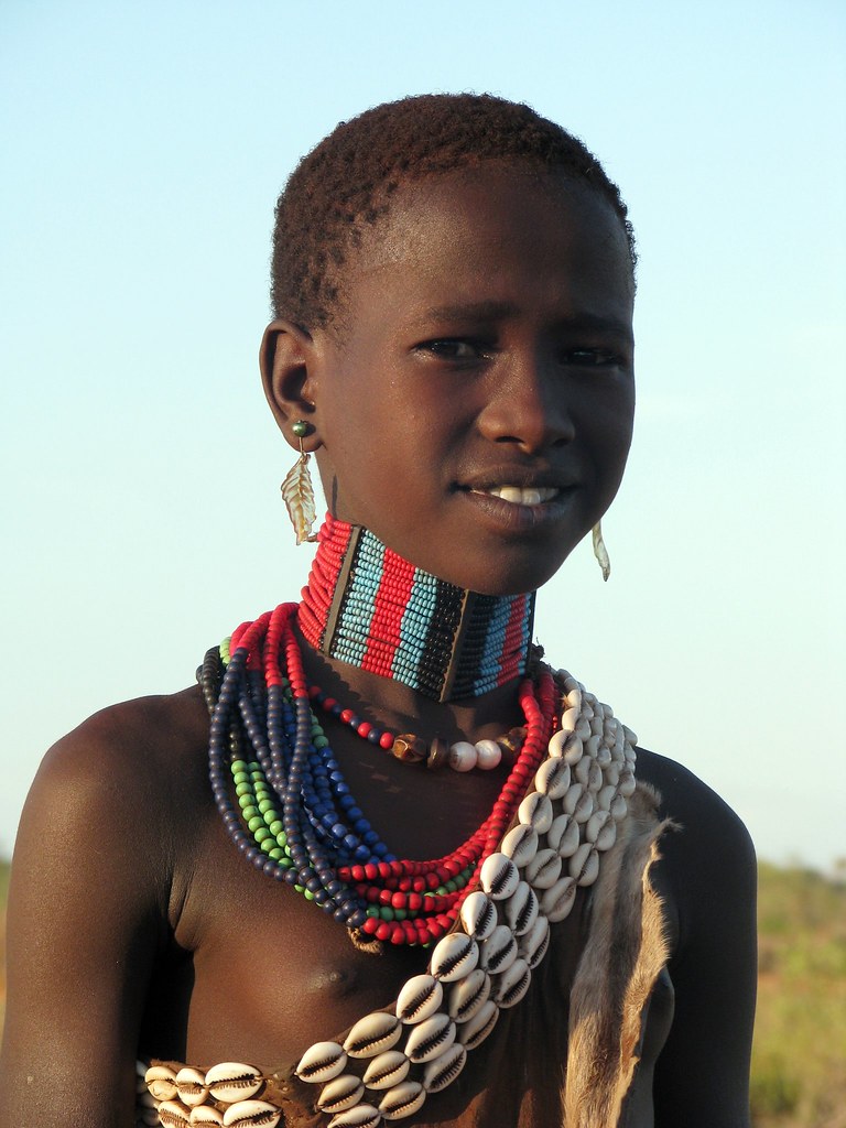 Hamer girl | Ethiopia. Omo region. Turmi. The Hamer (also 