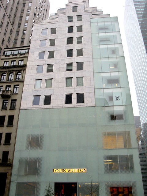 The Louis Vuitton store on Fifth Avenue in New York, seen on
