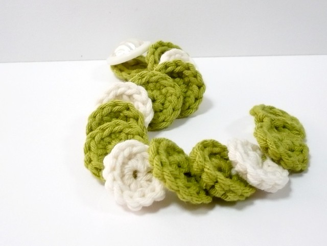 A crocheted soft bangle called Desiree