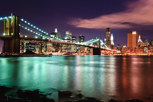 Brooklyn Bridge At Night by anafuentes
