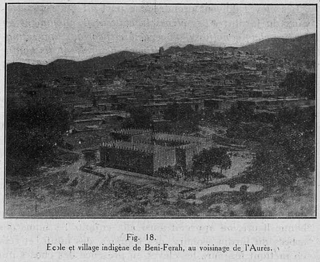 Village and school of Ah Frah; photo taken on or before 1930