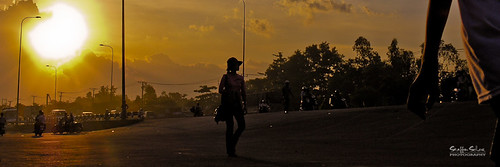 street sunset traffic vietnam saigon hochiminhcity staffanscherz