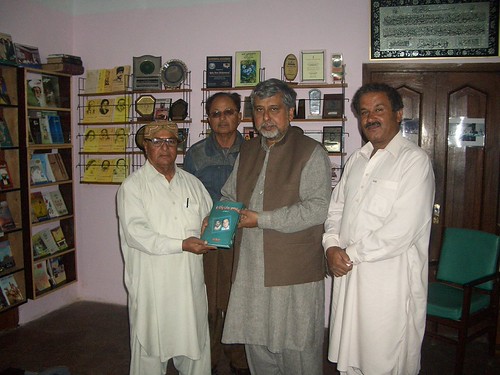 Famous writer of Thata District Mr.Parwez is Presenting his Book to Agha Noor Muhammad Pathan at his Office . | by palsindh