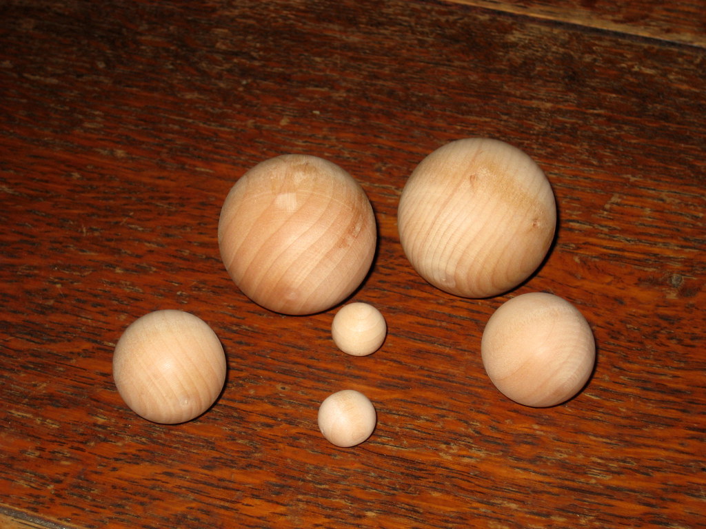 Planet Balls, Wooden balls to use for planets. They may hav…