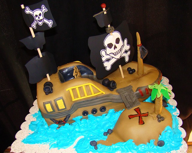 Pirate ship Pena cake