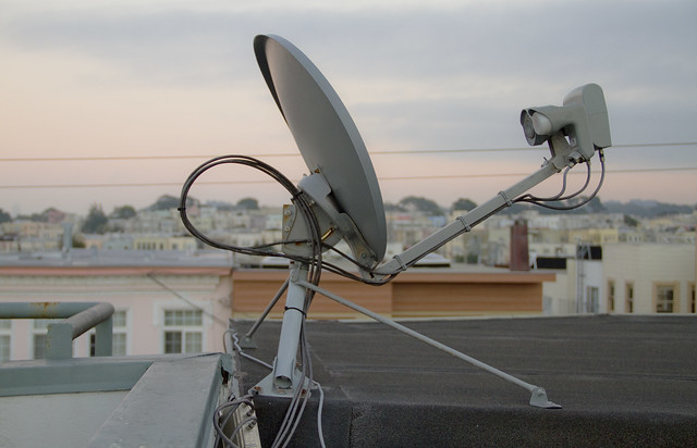satelite dish on roof POV 577 21st ave; The Richmond, San Francisco (2011)