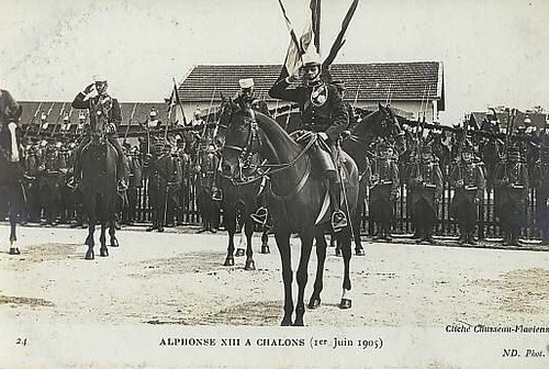 1905 König Alfons XIII. von Spanien in Frankreich / Chalons