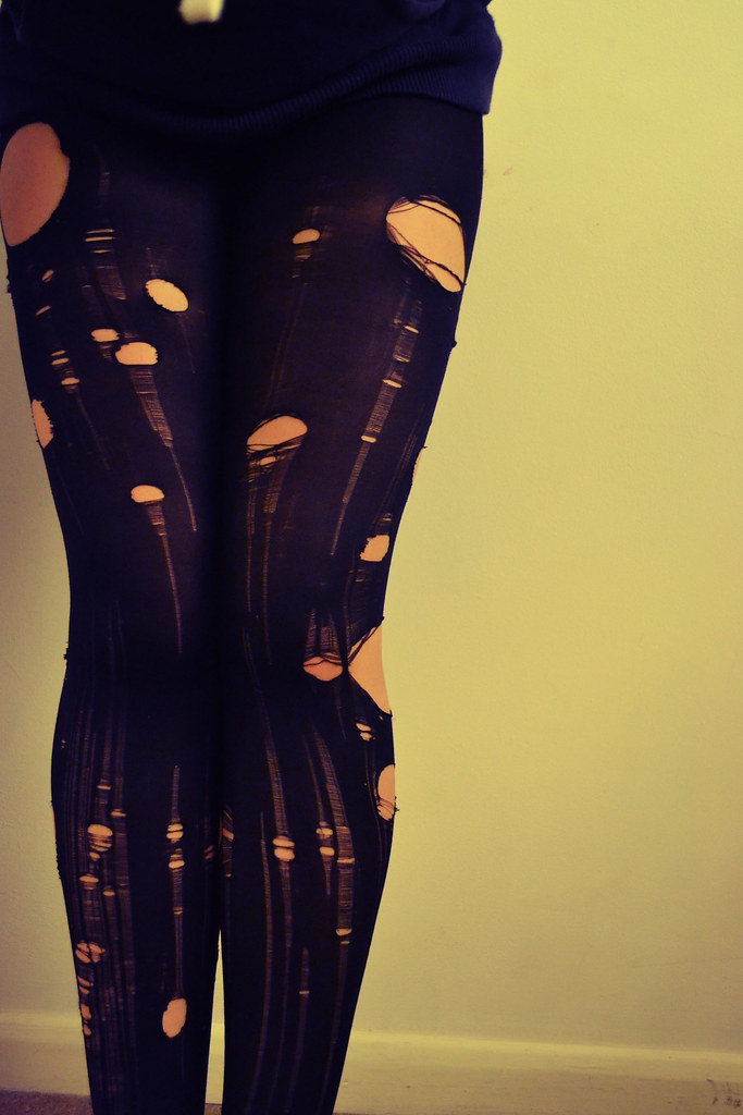 4/365 ♥ | Wripped Tights. I spent an hour ripping these, the… | Flickr