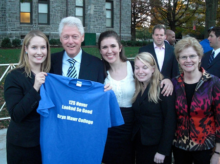 President Clinton and President McAuliffe with BMC Students