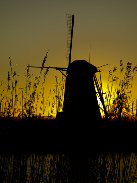 Sunset at Kinderdijk