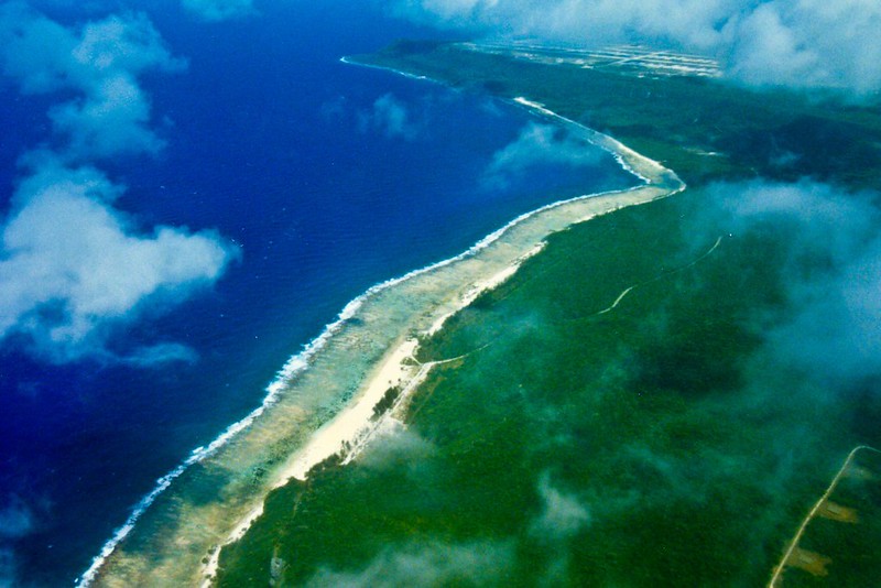 Figure 1.  An Aerial View of Tarague – looking east from Mergagan Point to Tagua Point.

Hiro Kurashina
