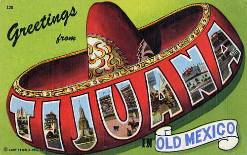 Greetings from Tijuana in Old Mexico - Large Letter Postcard