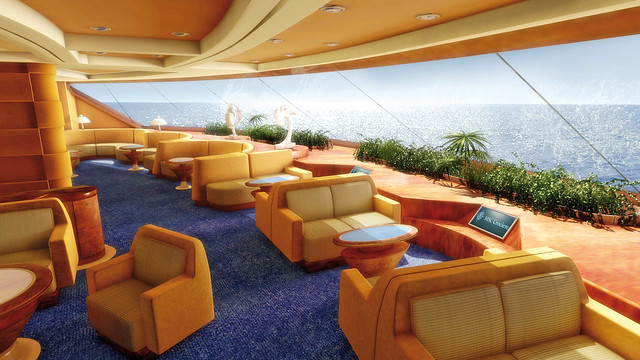 MSC Fantasia Observation Lounge - Mediterranean Cruises