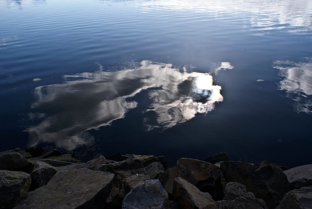 Cloud reflection.
