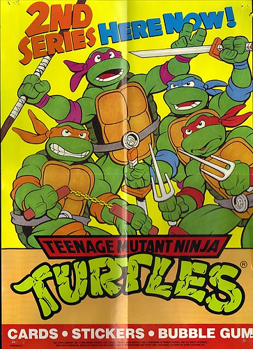 TOPPS :: Teenage Mutant Ninja Turtles - " 2ND SERIES HERE NOW ! " // TMNT 2nd Series Trading Card - Shop poster (( 1990 )) by tOkKa