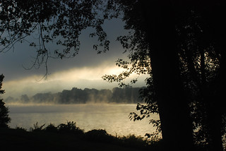 Foggy Ohio River Sunrise