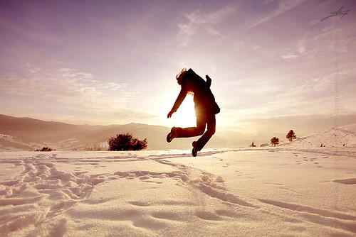 winter sunset sun snow canon jump silhouettes 5d slovakia blip blipfoto smidka