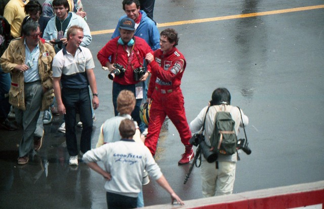 1989 F1 Canada Montreal  Senna Getting Mock Sympathy after Engine Failure
