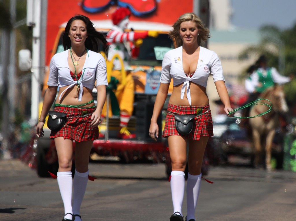 Tilted Kilt girls at the San Diego St.Patrick's Day Parade.