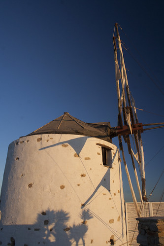 koufonisia sunset cyclades greece greek islands shadows windmill
