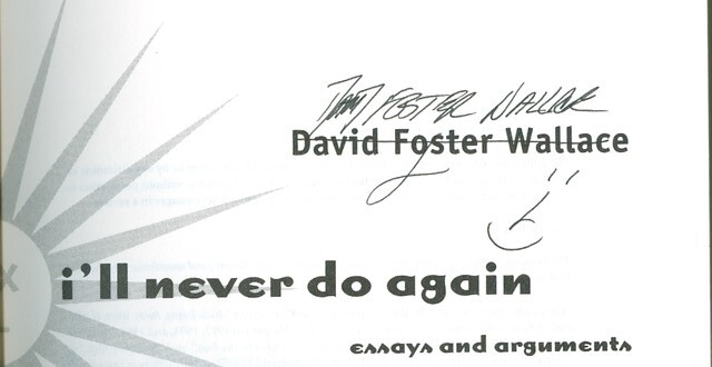 David Foster Wallace's autograph