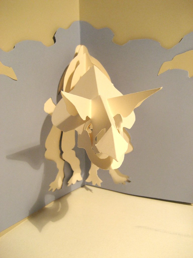Triceratops Kirigami Card
