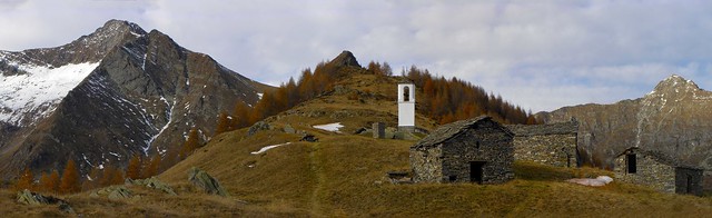 Alpe Cima  col suo campanile bianco