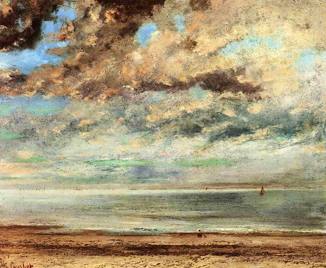 Courbet, Gustave  - The beach, Sunset  - 1867