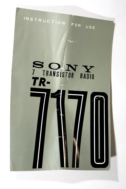 1963 Sony TR-7170 Seven Transistor Radio