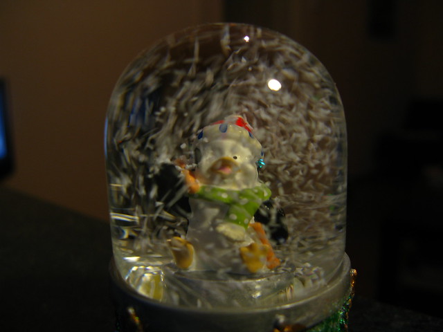 Santa Clause Penguin Snow Globe