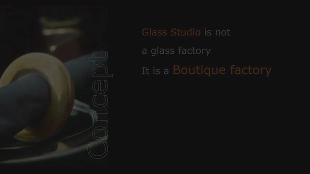 Custom made glass dinnerware by Glass Studio