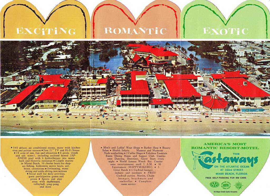 RETRO FLORIDA: 1960s The Castaways Motel, Miami Beach Brochure