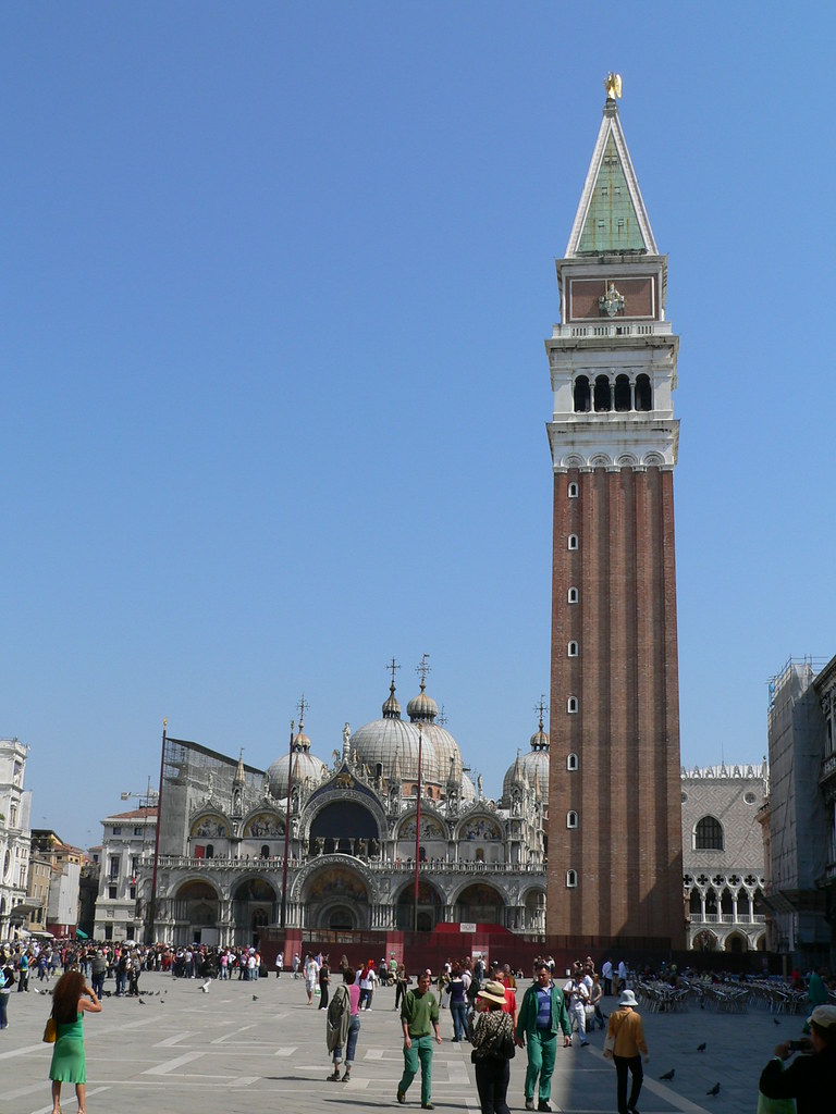 clock tower st marks square venice italy    flickr