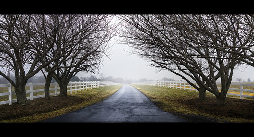 road rain fog fence entrance maryland welcome calvert disappear fadeaway calvertcounty