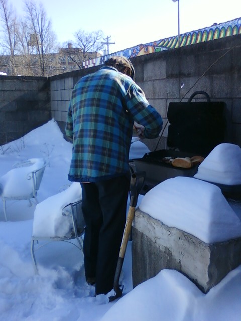 Burgers in the snow