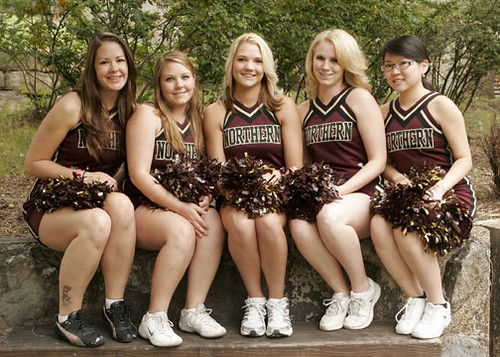 Cheer Squad poses before first Football Game