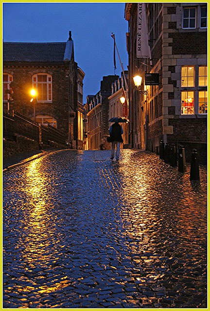 Maastricht on a rainy evening