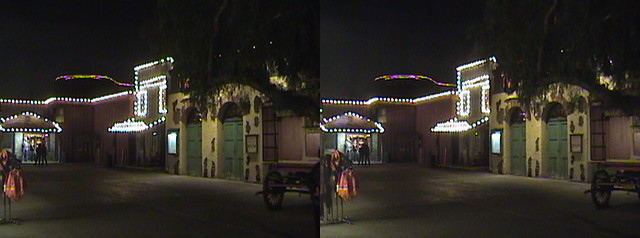 3D, Boot Hill Undertaker, Bird Cage Theatre, Toy Shop, Ghost Town, Knott's Berry Farm, Buena Park, California, night, 2010.12.28 19:33