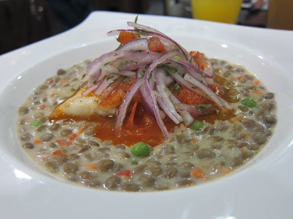 sea bass with lentils theminty Flickr