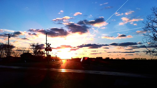 Mississippi Setting Sun by Van Daniel, From east side of the train tracks seen in earlier photos.railroad sunset sun sunshine train mississ