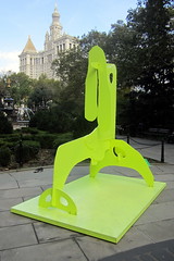 NYC - Civic Center: Nathan Hale City Hall Park - Statuesque - Yellow Bird Boy