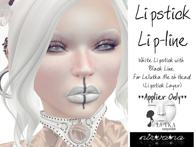 nir.va.na Lipstick Lip-line White/Blk Applier Poster